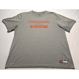 Texas Longhorns Football Nike Team Shirt Mens XL Shirt Sleeve Dri Fit Grey *READ